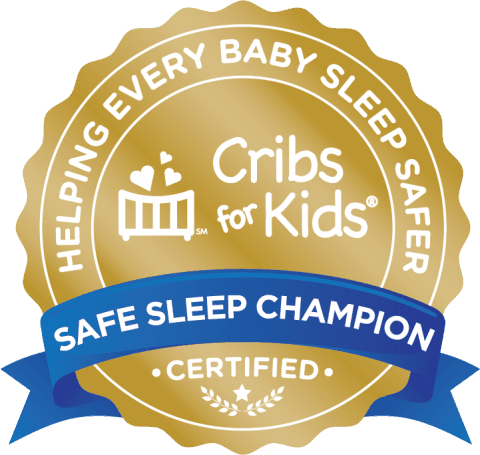 Cribs for Kids Safe Sleep Champion badge