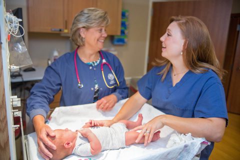 nurses with babies